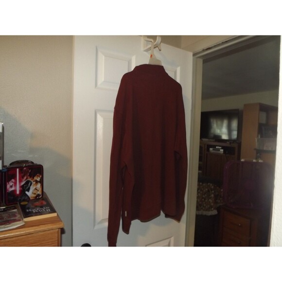 Duluth Trading Co Mens Size XXL Pullover Relaxed Fit  Quarter Zip Burgundy - Picture 4 of 4